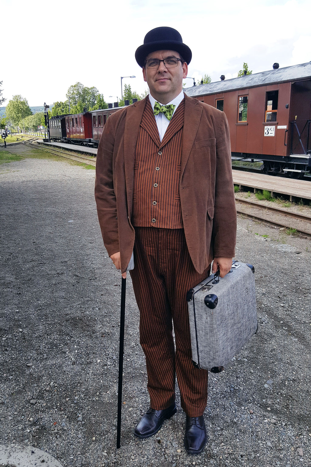 Stripet herredress, XXL