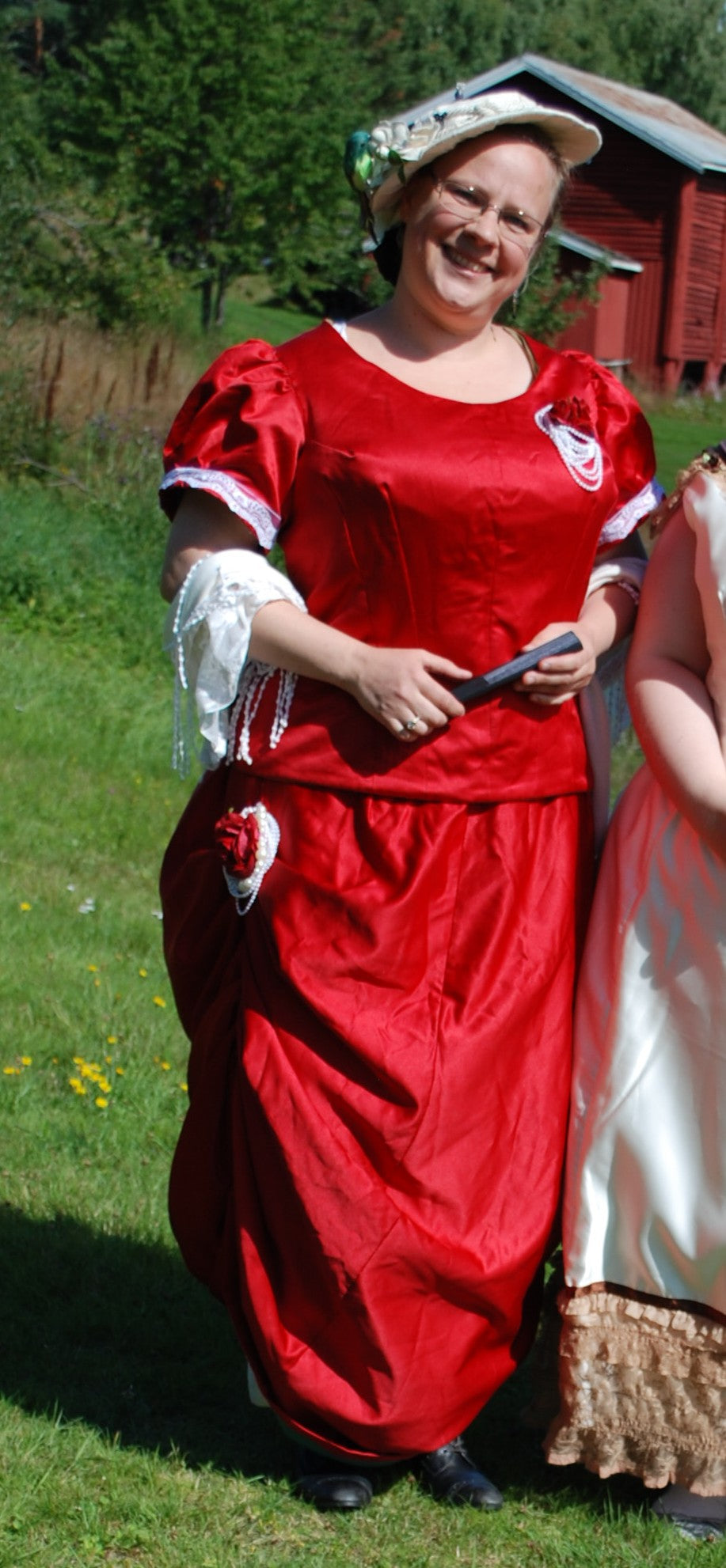 Rødt viktoriansk antrekk, XXL