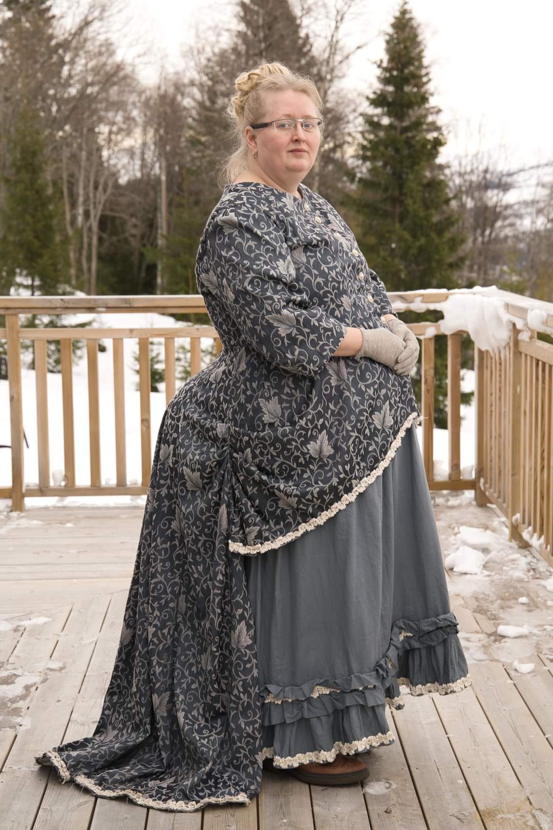 Bustle dagkjole, 1870, XXL