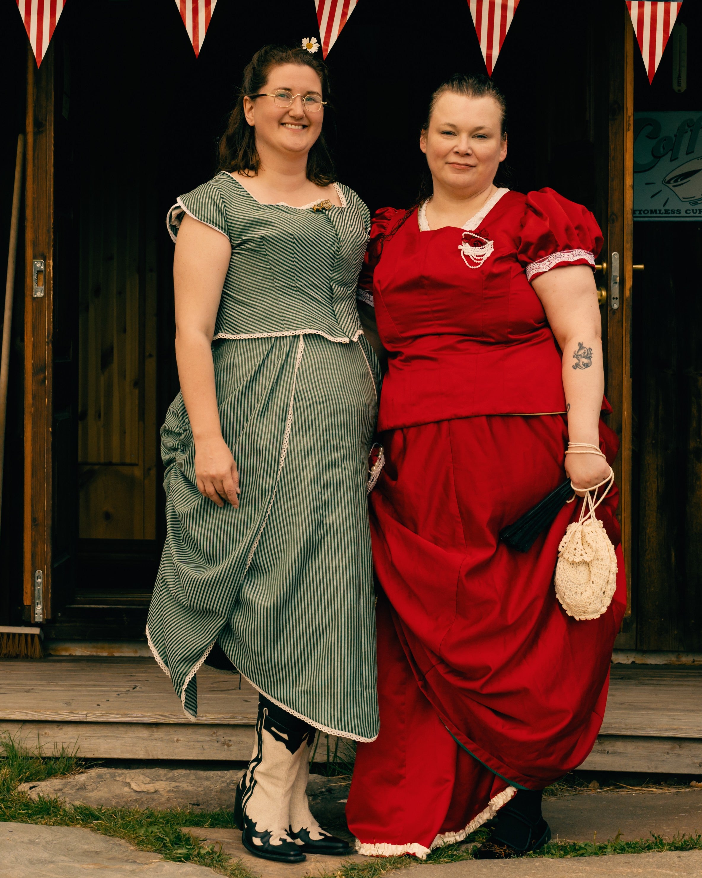 Rødt viktoriansk antrekk, XXL